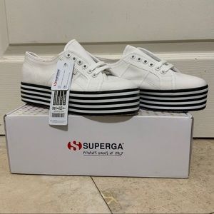 Superga platform canvas sneaker NWT